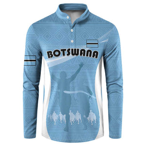 Personalized Botswana Athletics Button Sweatshirt Go Champions Go