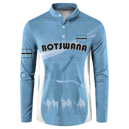 Personalized Botswana Athletics Button Sweatshirt Go Champions Go