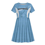 Personalized Botswana Athletics Kid Short Sleeve Dress Go Champions - African Pride