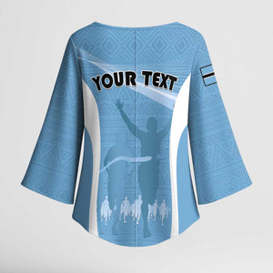 Personalized Botswana Athletics Kimono Sleeve Blouse Go Champions Go