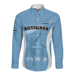 Personalized Botswana Athletics Long Sleeve Button Shirt Go Champions - African Pride