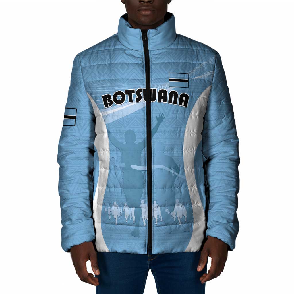 Personalized Botswana Athletics Padded Jacket Go Champions Go