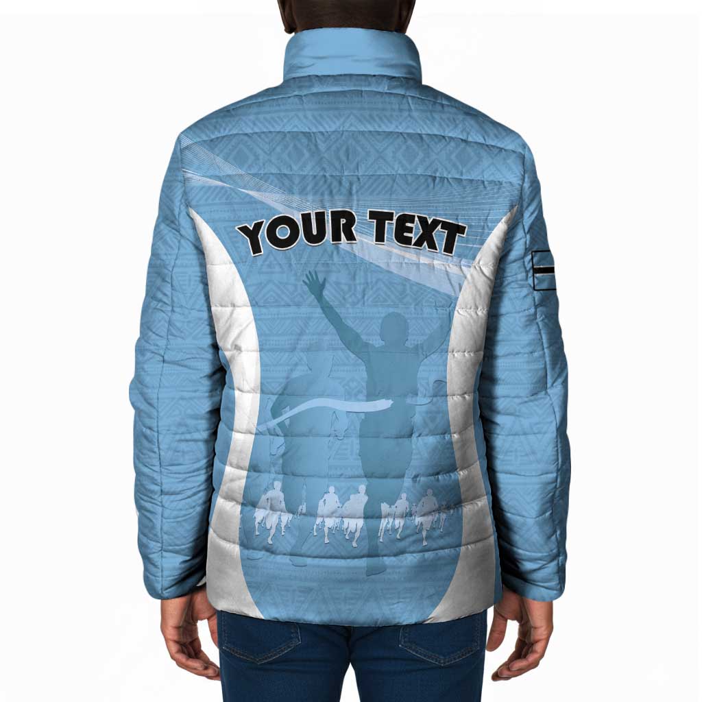Personalized Botswana Athletics Padded Jacket Go Champions Go