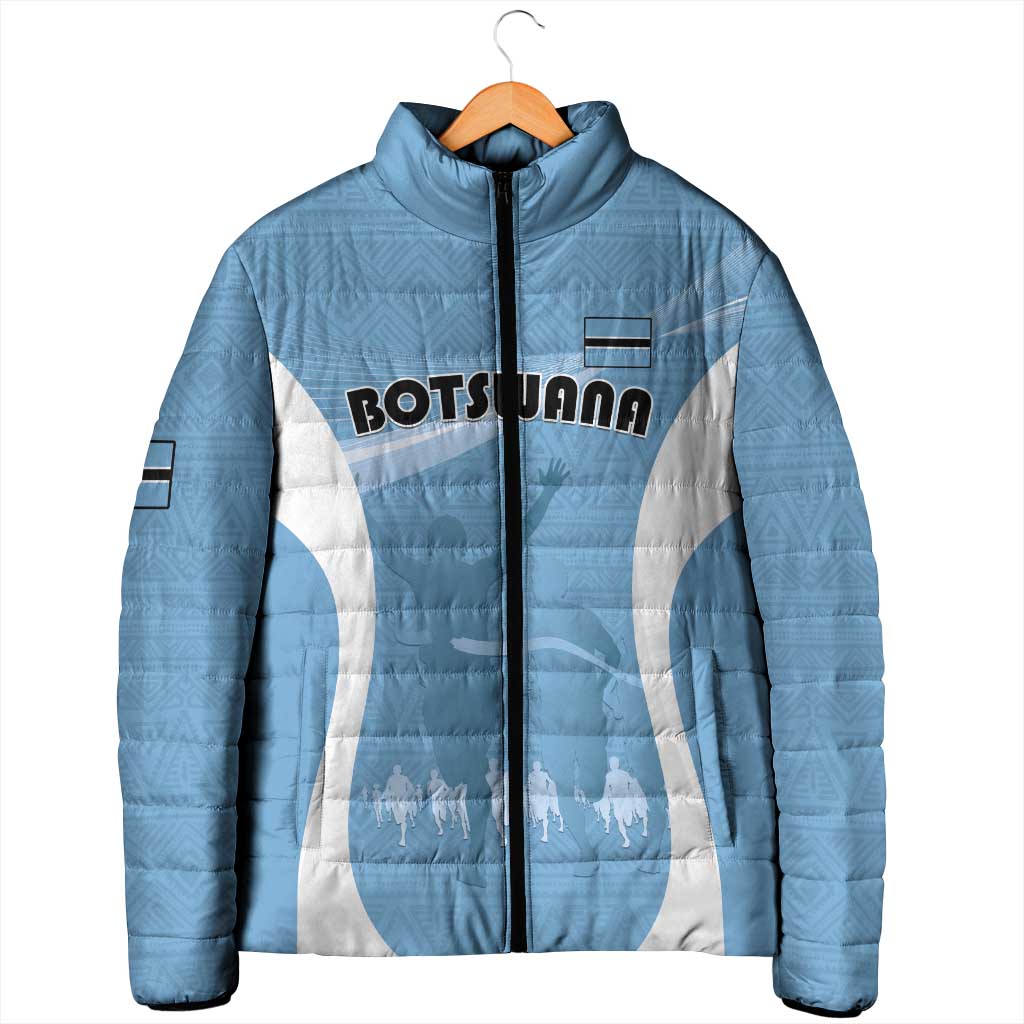 Personalized Botswana Athletics Padded Jacket Go Champions Go