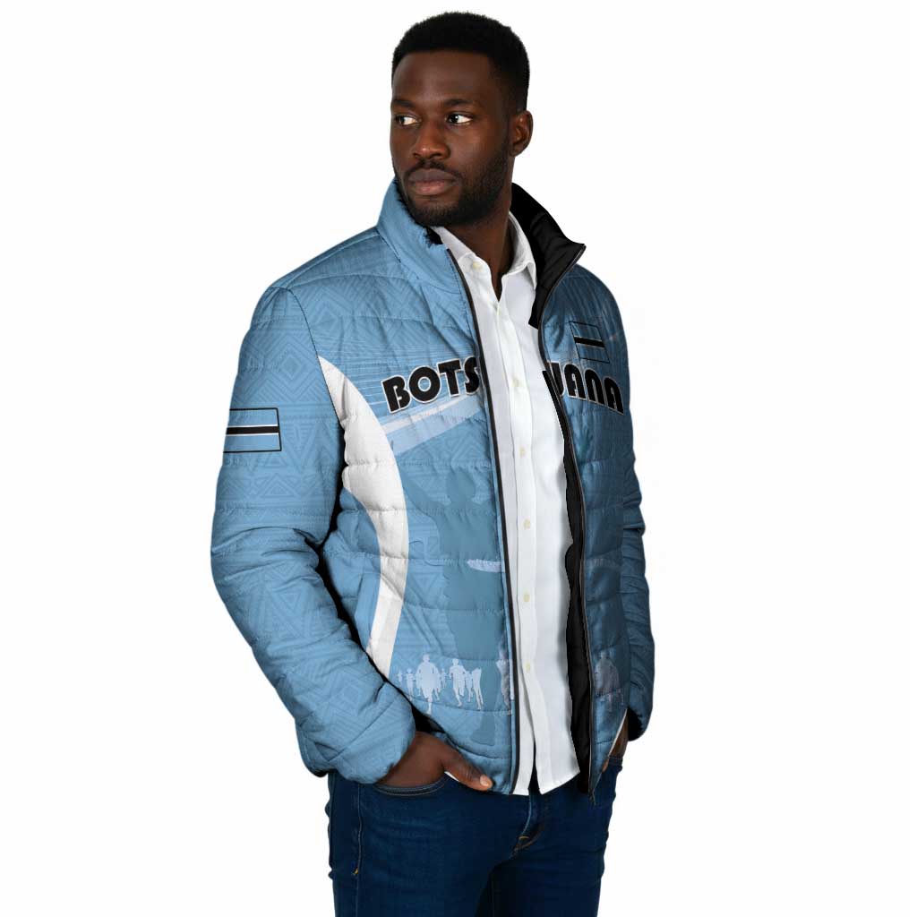 Personalized Botswana Athletics Padded Jacket Go Champions Go