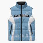 Personalized Botswana Athletics Sleeveless Puffer Jacket Go Champions Go