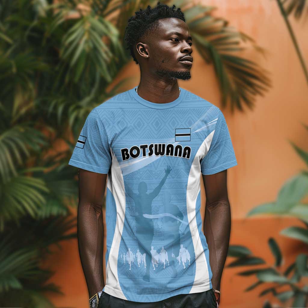 Personalized Botswana Athletics T shirt Go Champions - African Pride