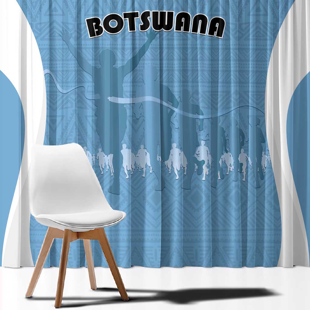 Botswana Athletics Window Curtain Go Champions - African Pride
