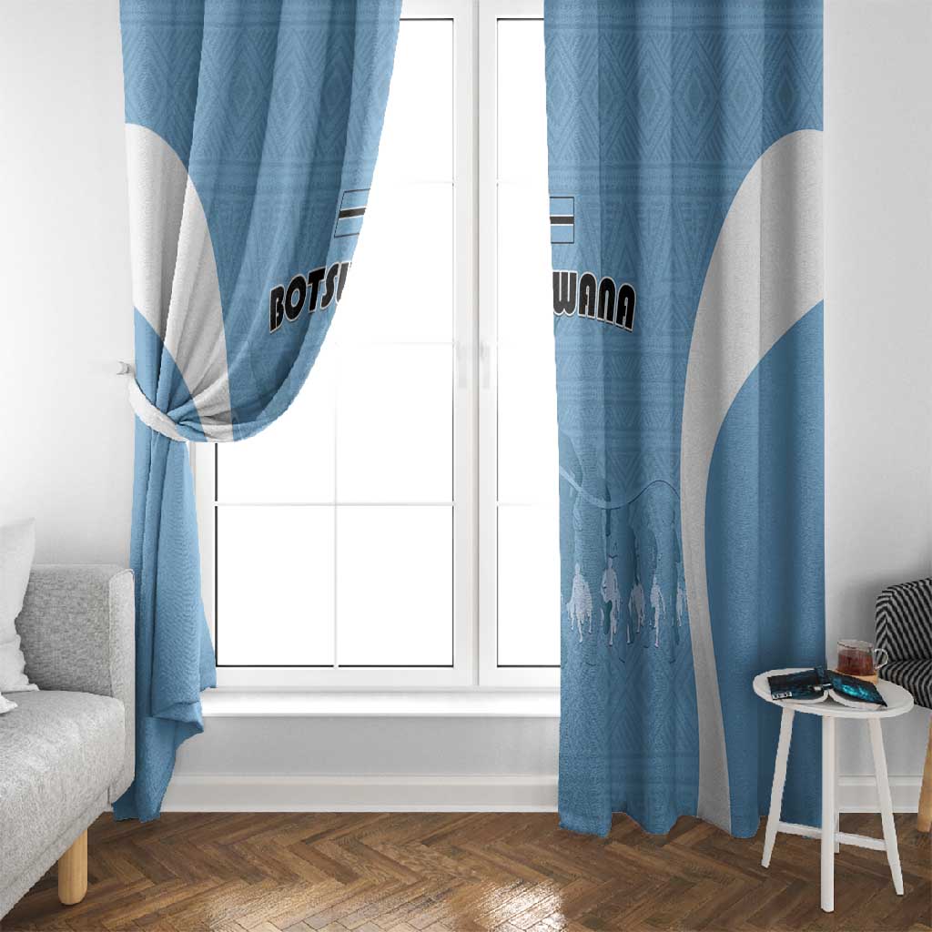 Botswana Athletics Window Curtain Go Champions - African Pride