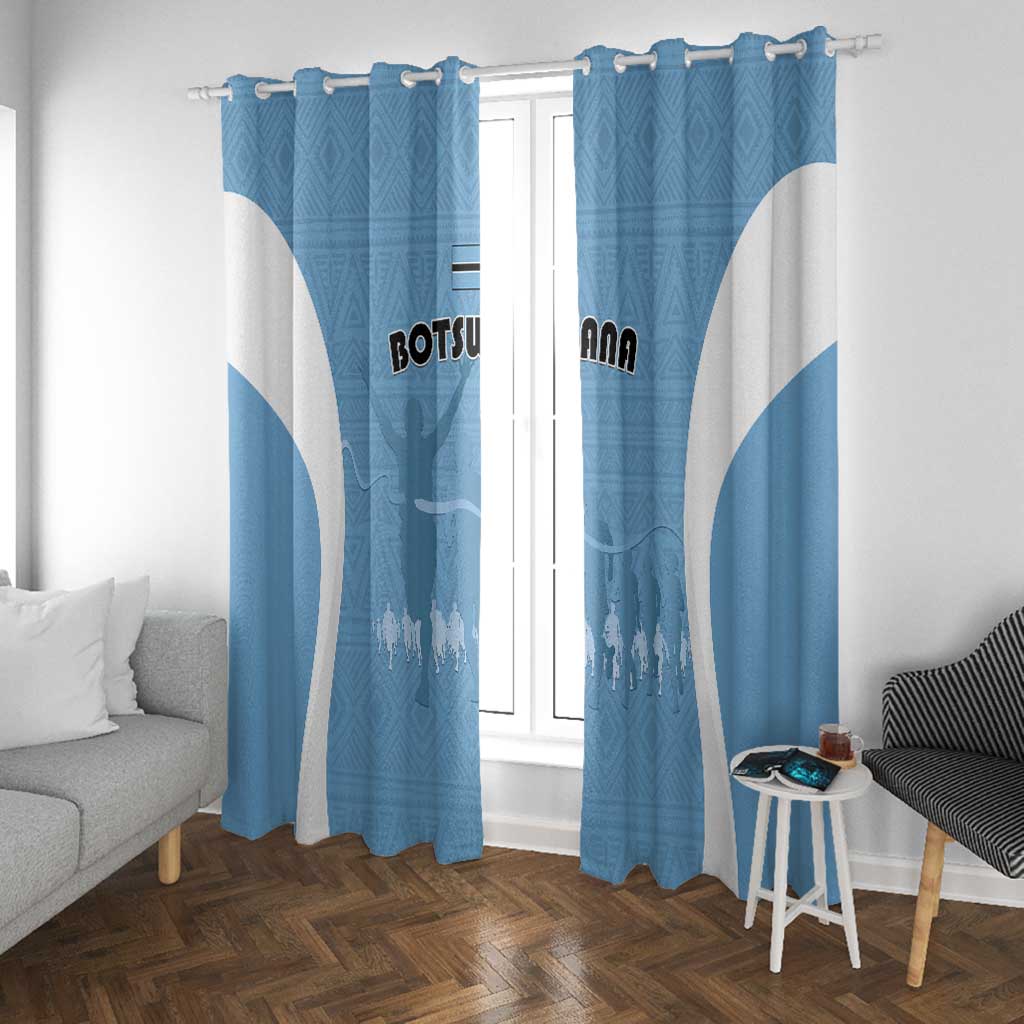 Botswana Athletics Window Curtain Go Champions - African Pride