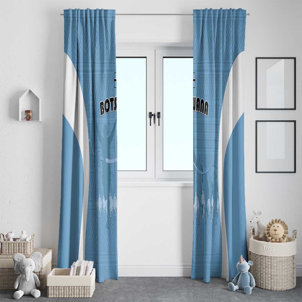 Botswana Athletics Window Curtain Go Champions - African Pride