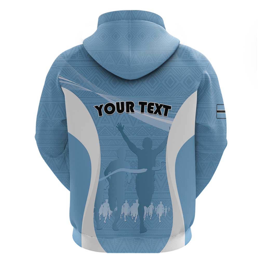 Personalized Botswana Athletics Zip Hoodie Go Champions - African Pride