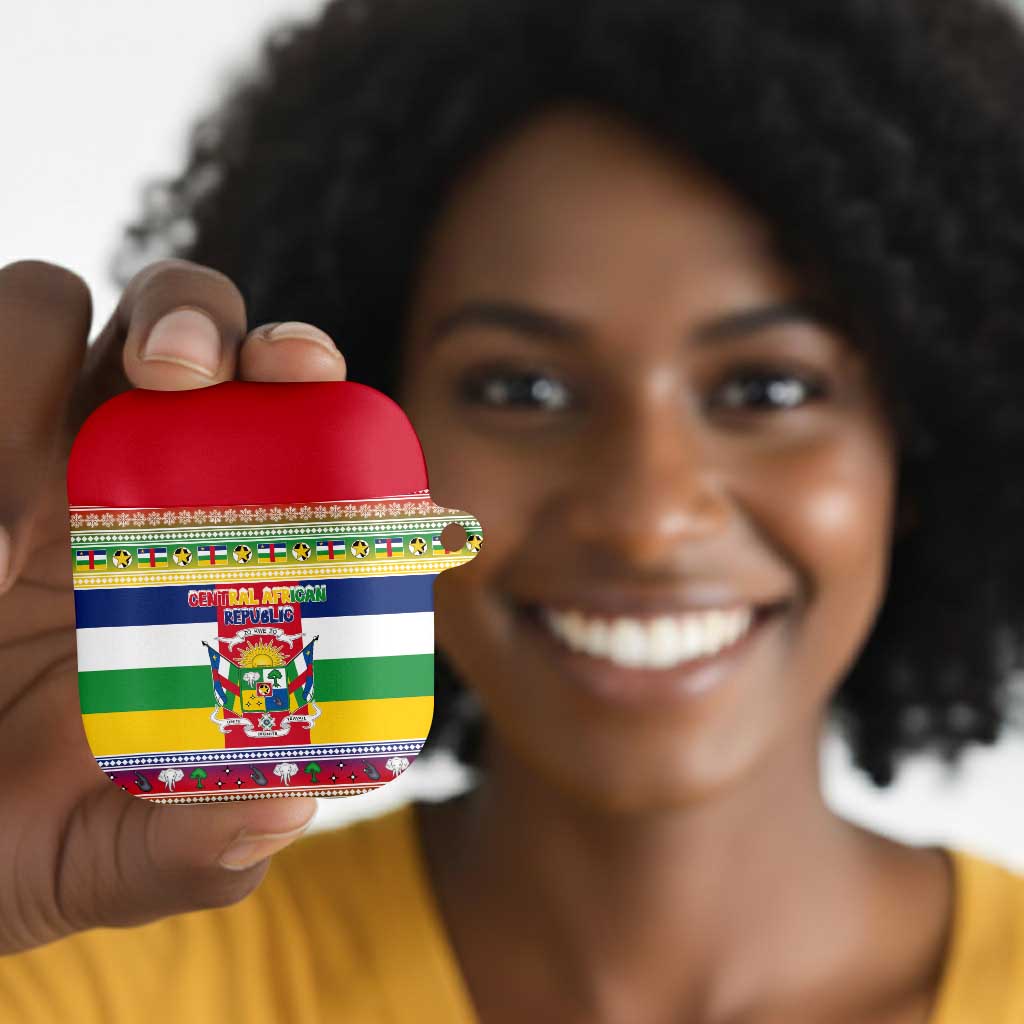 Central African Republic Christmas AirPods Case Joyeux Noel