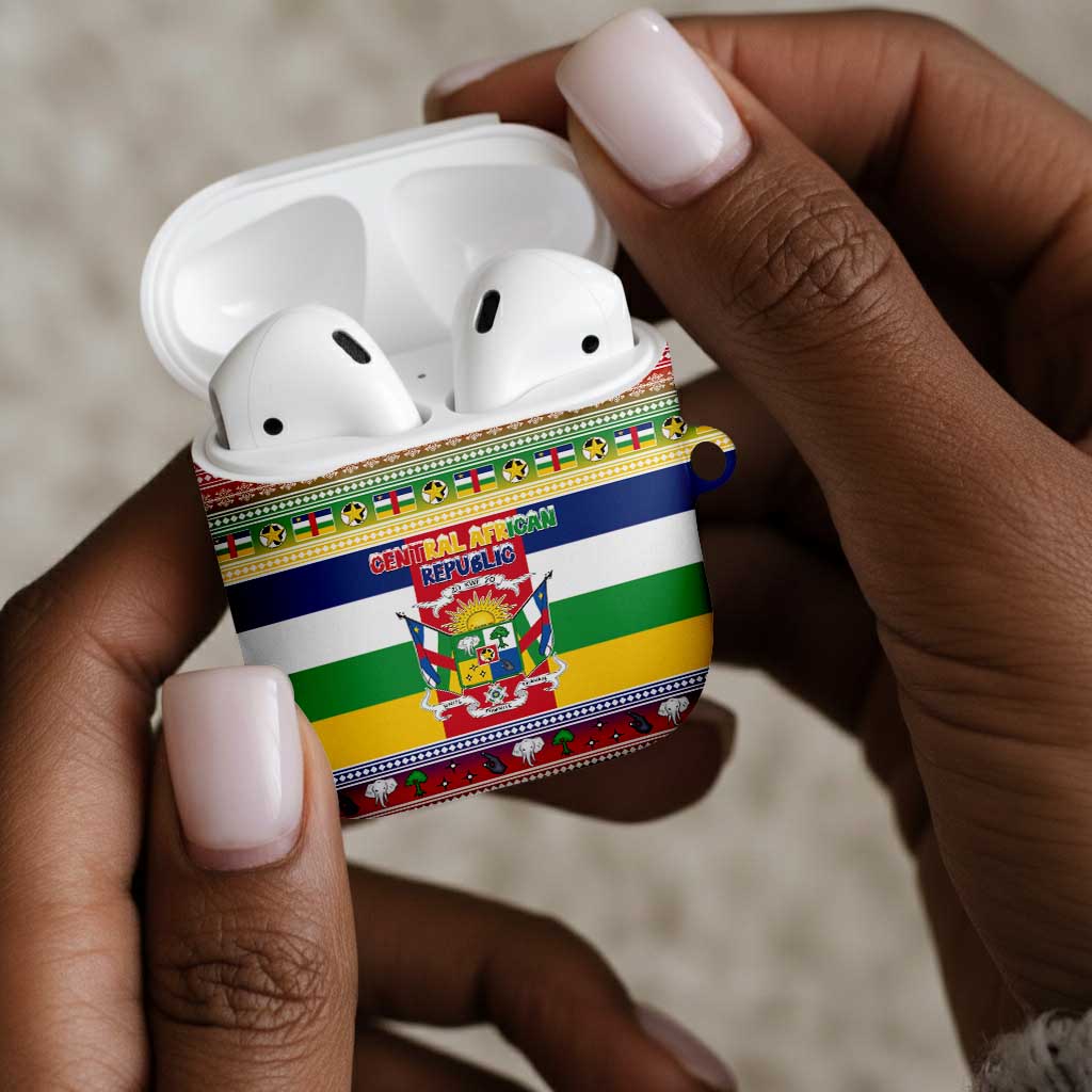 Central African Republic Christmas AirPods Case Joyeux Noel