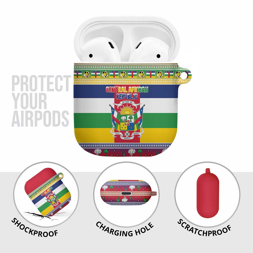 Central African Republic Christmas AirPods Case Joyeux Noel