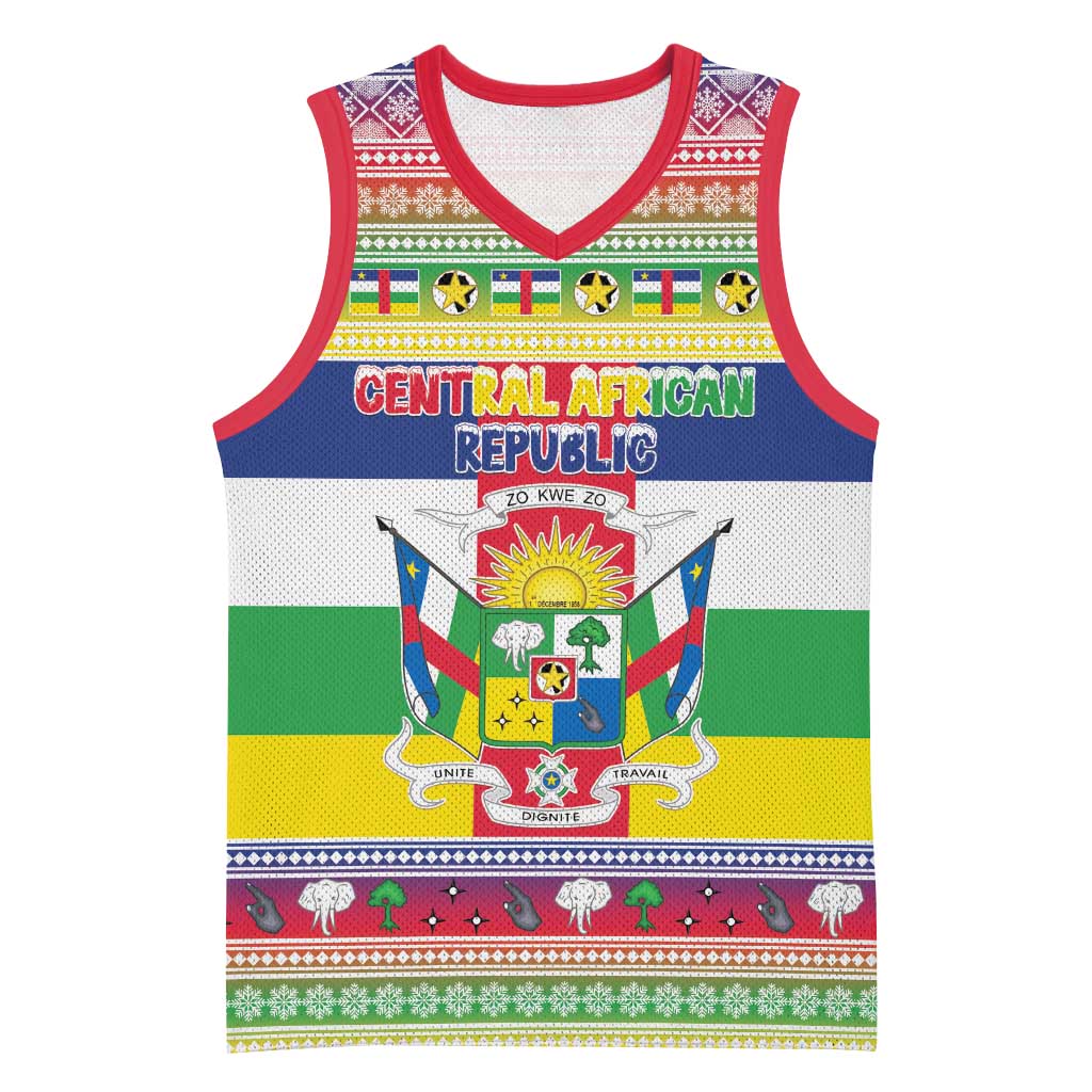 Afro Christmas in Central African Republic Basketball Jersey Merry Christmas LT15