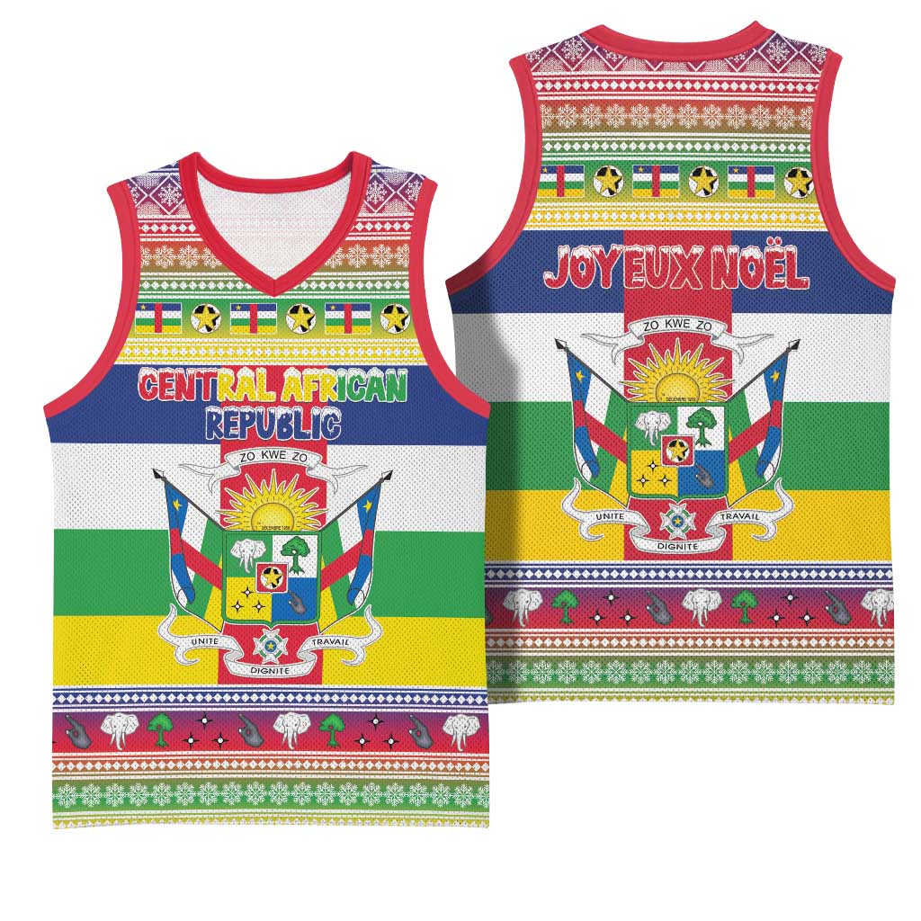 Afro Christmas in Central African Republic Basketball Jersey Merry Christmas LT15