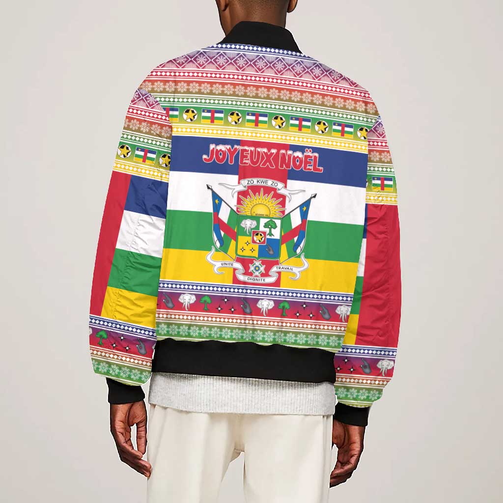 Afro Christmas in Central African Republic Bomber Jacket Merry Christmas - African Pride