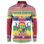 Central African Republic Christmas Button Sweatshirt Joyeux Noel