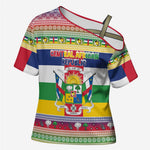 Central African Republic Christmas Cross Shoulder Shirt Joyeux Noel