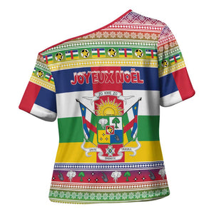 Central African Republic Christmas Cross Shoulder Shirt Joyeux Noel