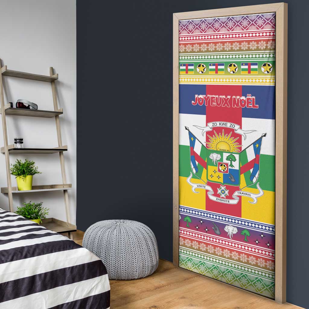 Central African Republic Christmas Door Cover Joyeux Noel