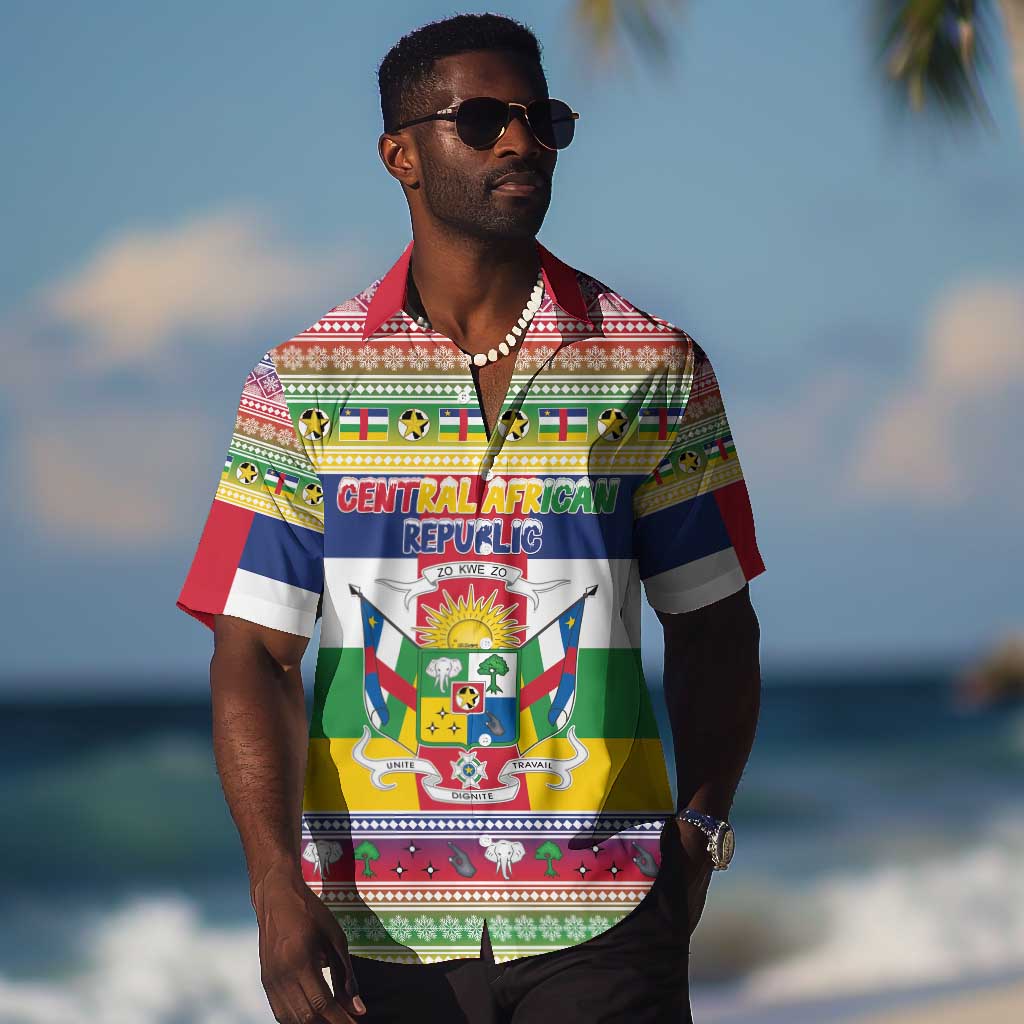 Afro Christmas in Central African Republic Hawaiian Shirt Merry Christmas - African Pride