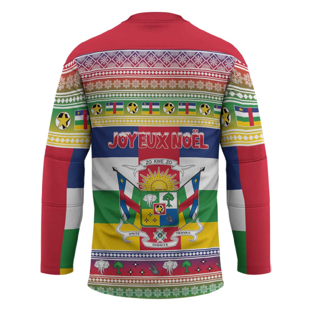 Central African Republic Christmas Hockey Jersey Joyeux Noel