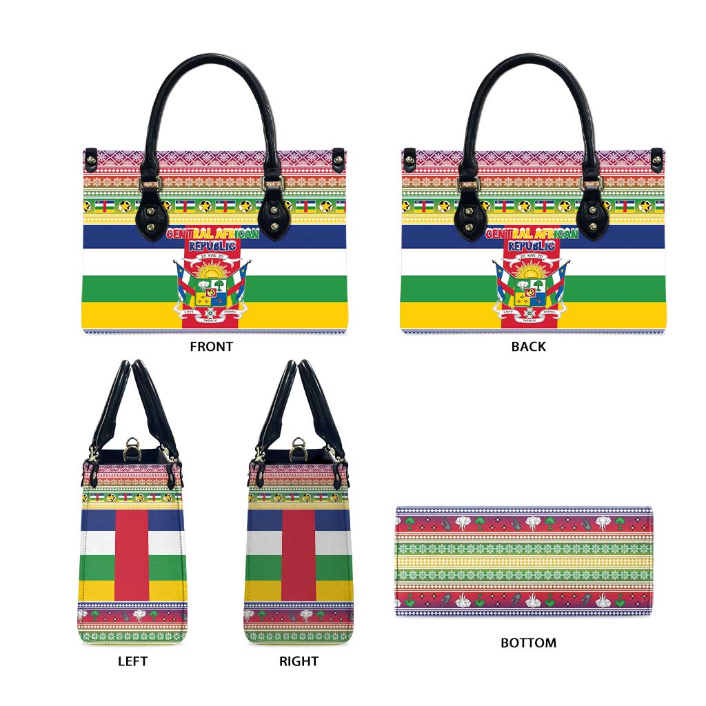 Central African Republic Christmas Leather Bag Joyeux Noel