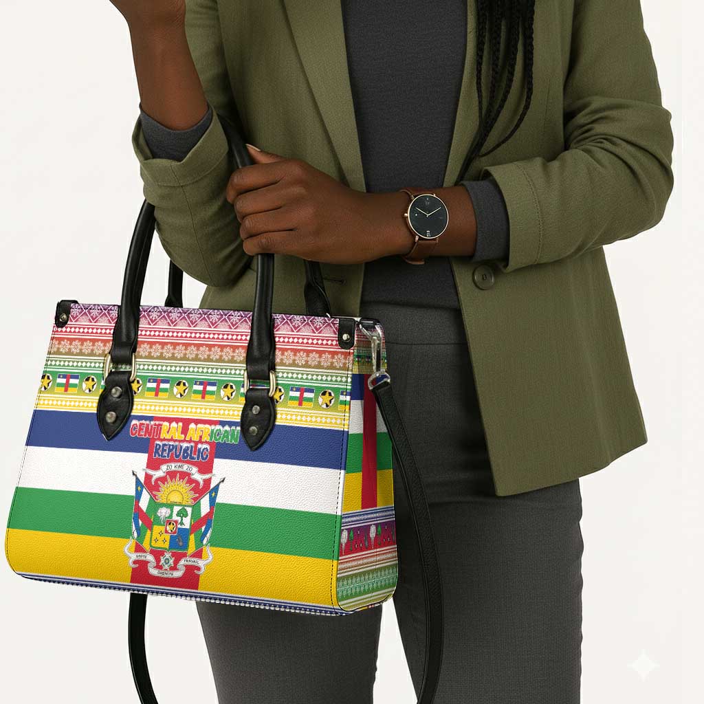 Central African Republic Christmas Leather Bag Joyeux Noel