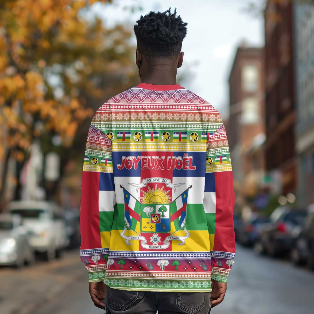 Afro Christmas in Central African Republic Long Sleeve Shirt Merry Christmas - African Pride
