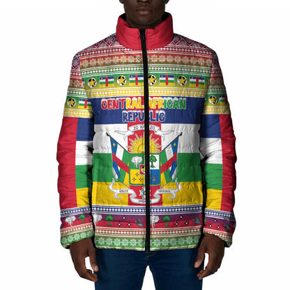 Central African Republic Christmas Padded Jacket Joyeux Noel
