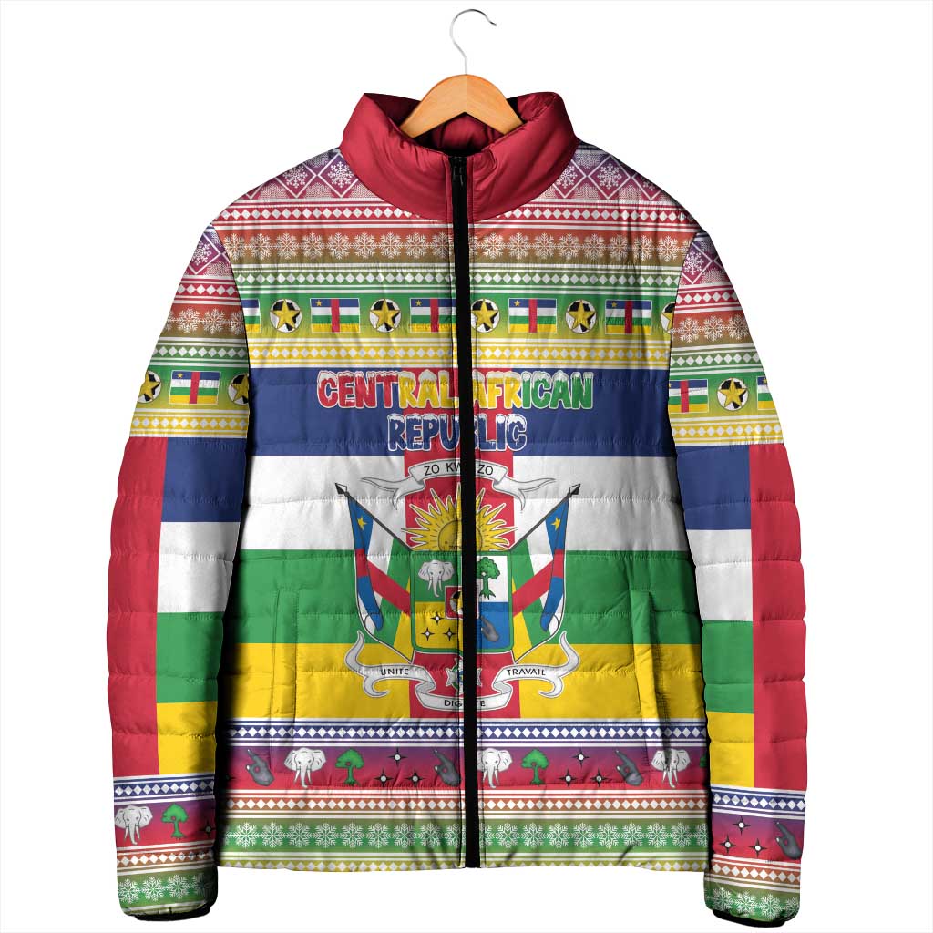 Central African Republic Christmas Padded Jacket Joyeux Noel