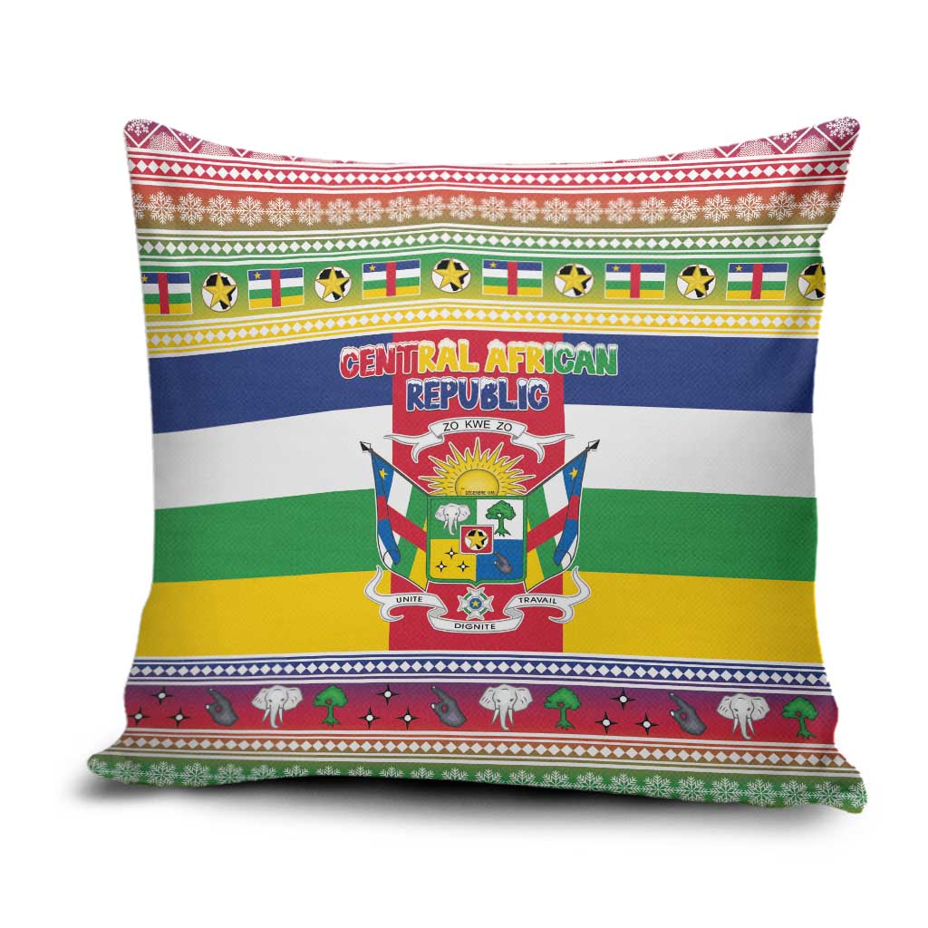 Central African Republic Christmas Pillow Cover Joyeux Noel