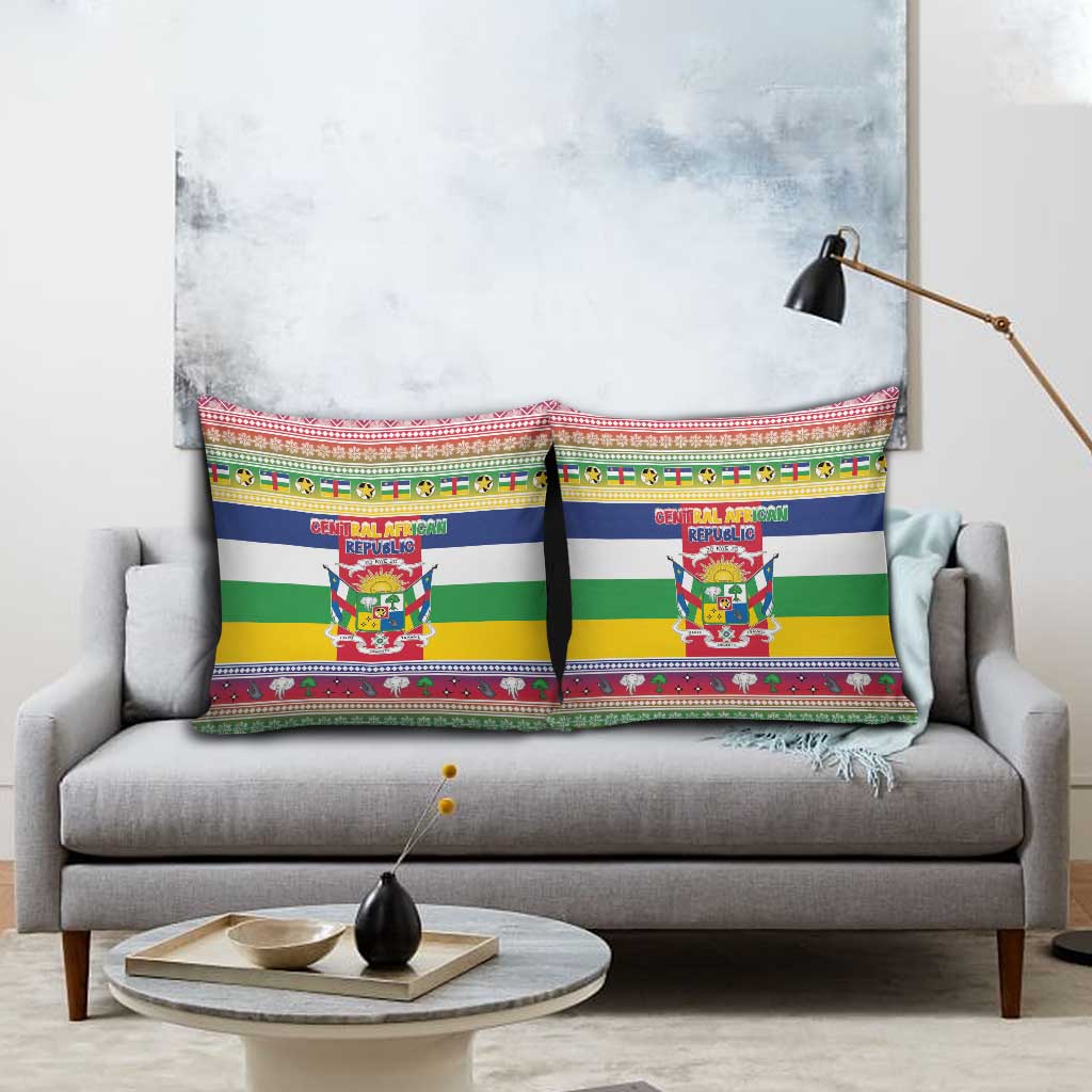 Central African Republic Christmas Pillow Cover Joyeux Noel