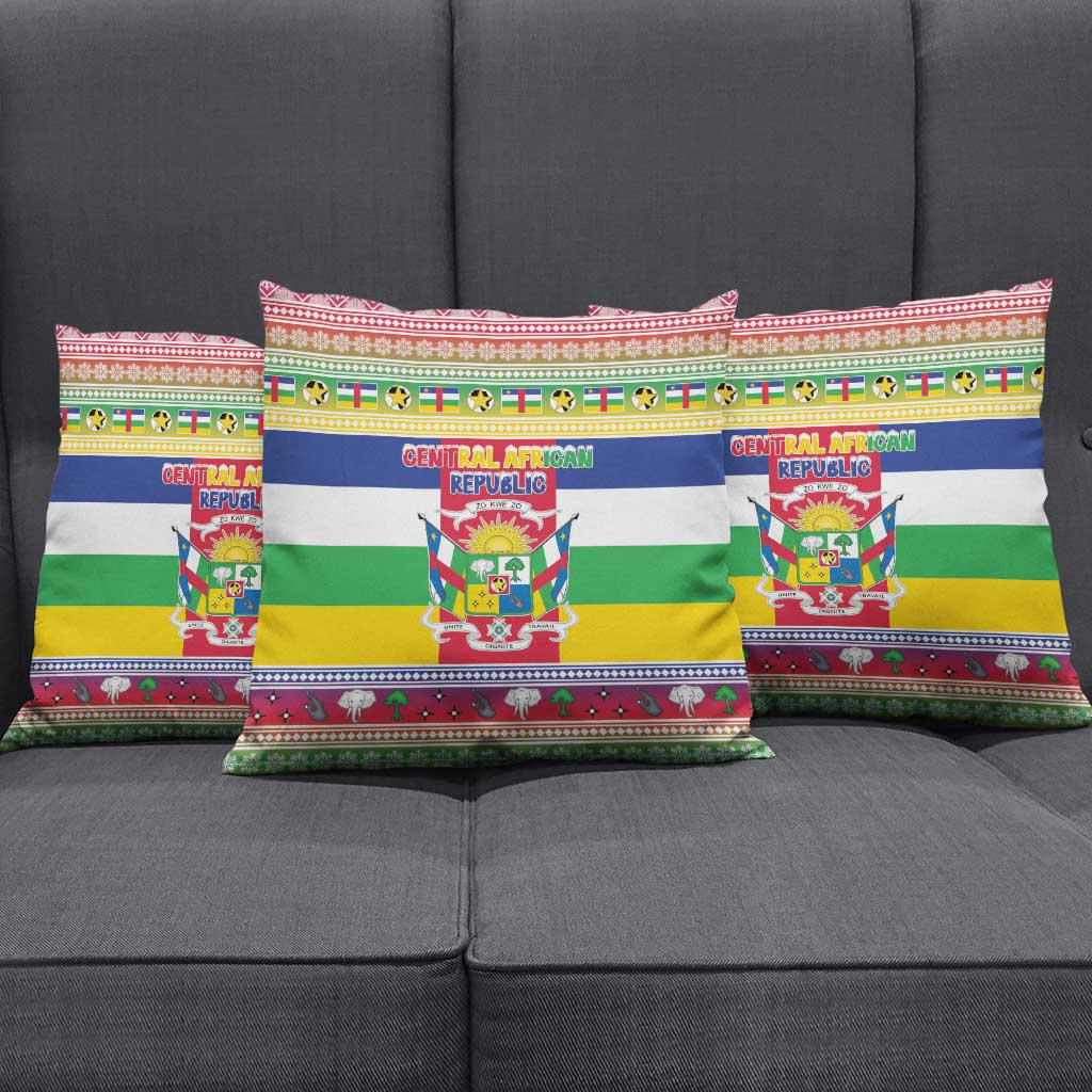 Central African Republic Christmas Pillow Cover Joyeux Noel