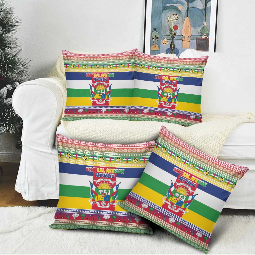Central African Republic Christmas Pillow Cover Joyeux Noel
