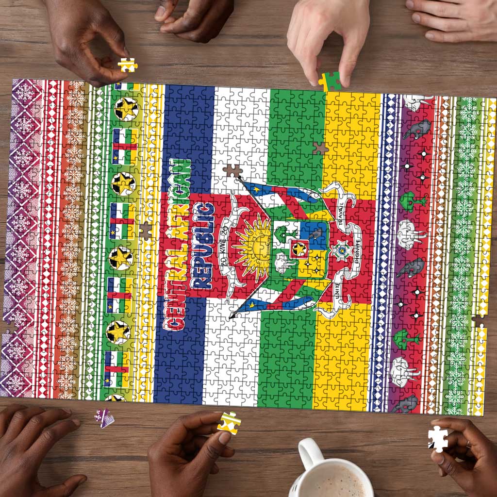 Central African Republic Christmas Puzzle Joyeux Noel