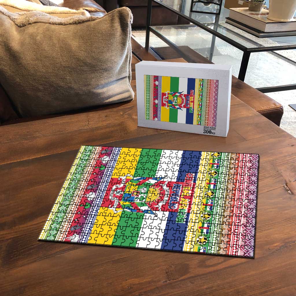 Central African Republic Christmas Puzzle Joyeux Noel