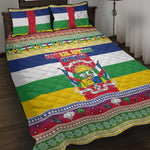 Afro Christmas in Central African Republic Quilt Bed Set Merry Christmas - African Pride