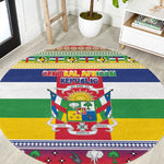 Afro Christmas in Central African Republic Round Carpet Merry Christmas - African Pride