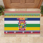 Afro Christmas in Central African Republic Rubber Doormat Merry Christmas - African Pride