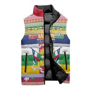 Central African Republic Christmas Sleeveless Puffer Jacket Joyeux Noel
