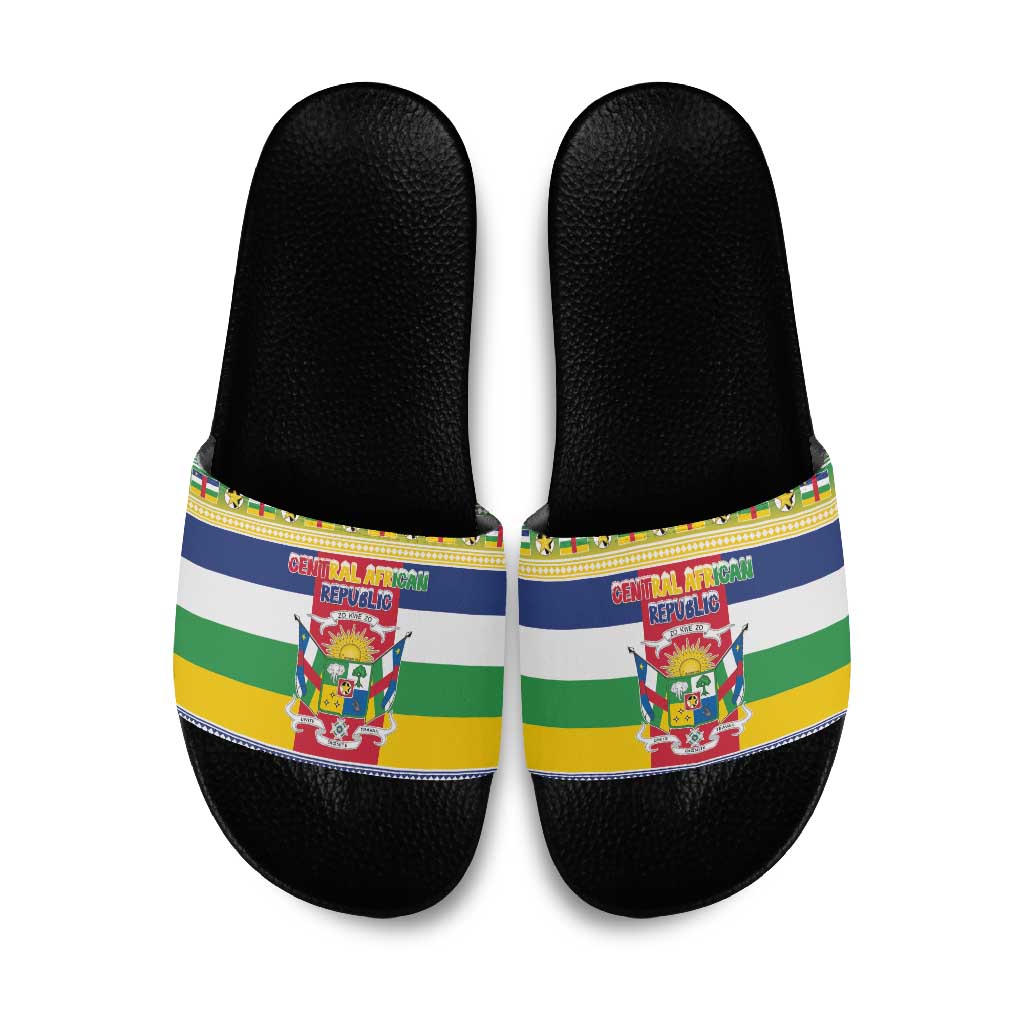 Central African Republic Christmas Slide Sandals Joyeux Noel