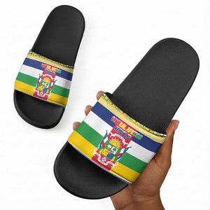 Central African Republic Christmas Slide Sandals Joyeux Noel