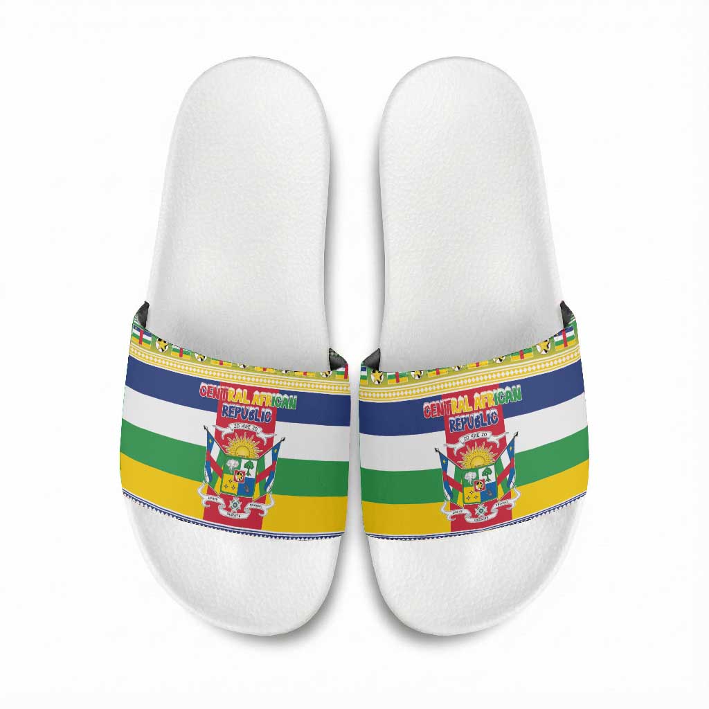 Central African Republic Christmas Slide Sandals Joyeux Noel