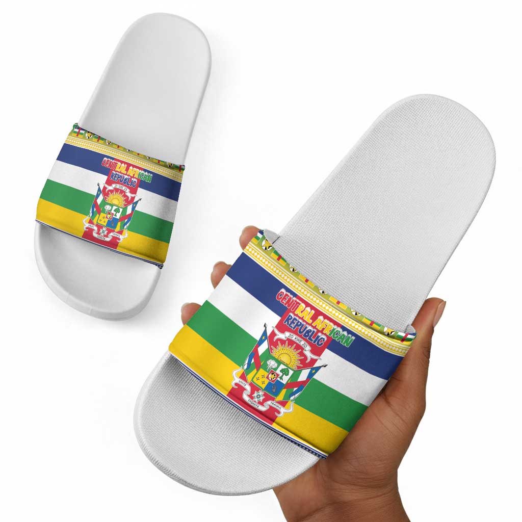 Central African Republic Christmas Slide Sandals Joyeux Noel