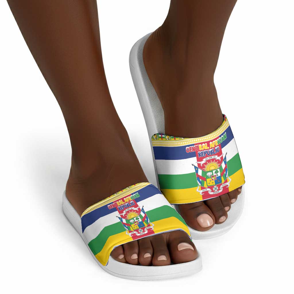 Central African Republic Christmas Slide Sandals Joyeux Noel