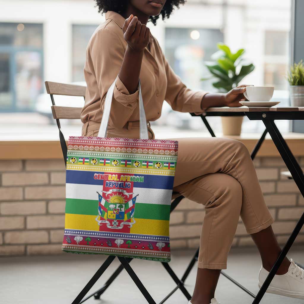 Central African Republic Christmas Tote Bag Joyeux Noel