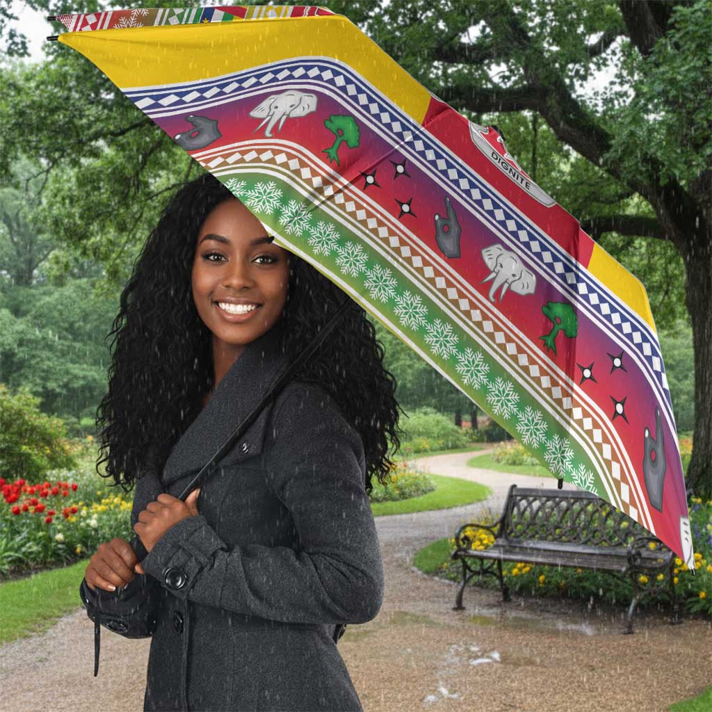Central African Republic Christmas Umbrella Joyeux Noel